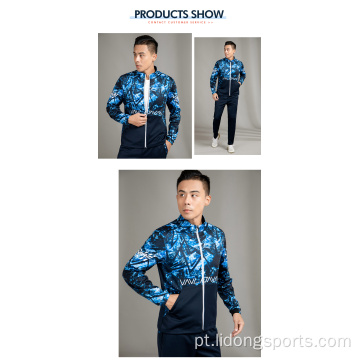 Fashion Custom Printing Logo Men Sports Polyester Tracksuit